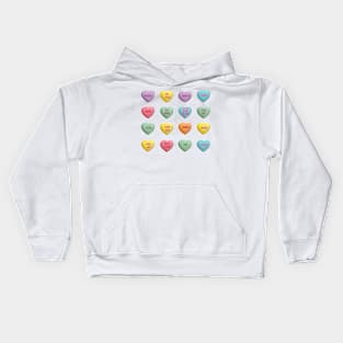 Conversation Candy Hearts Valentine's Day Kids Hoodie